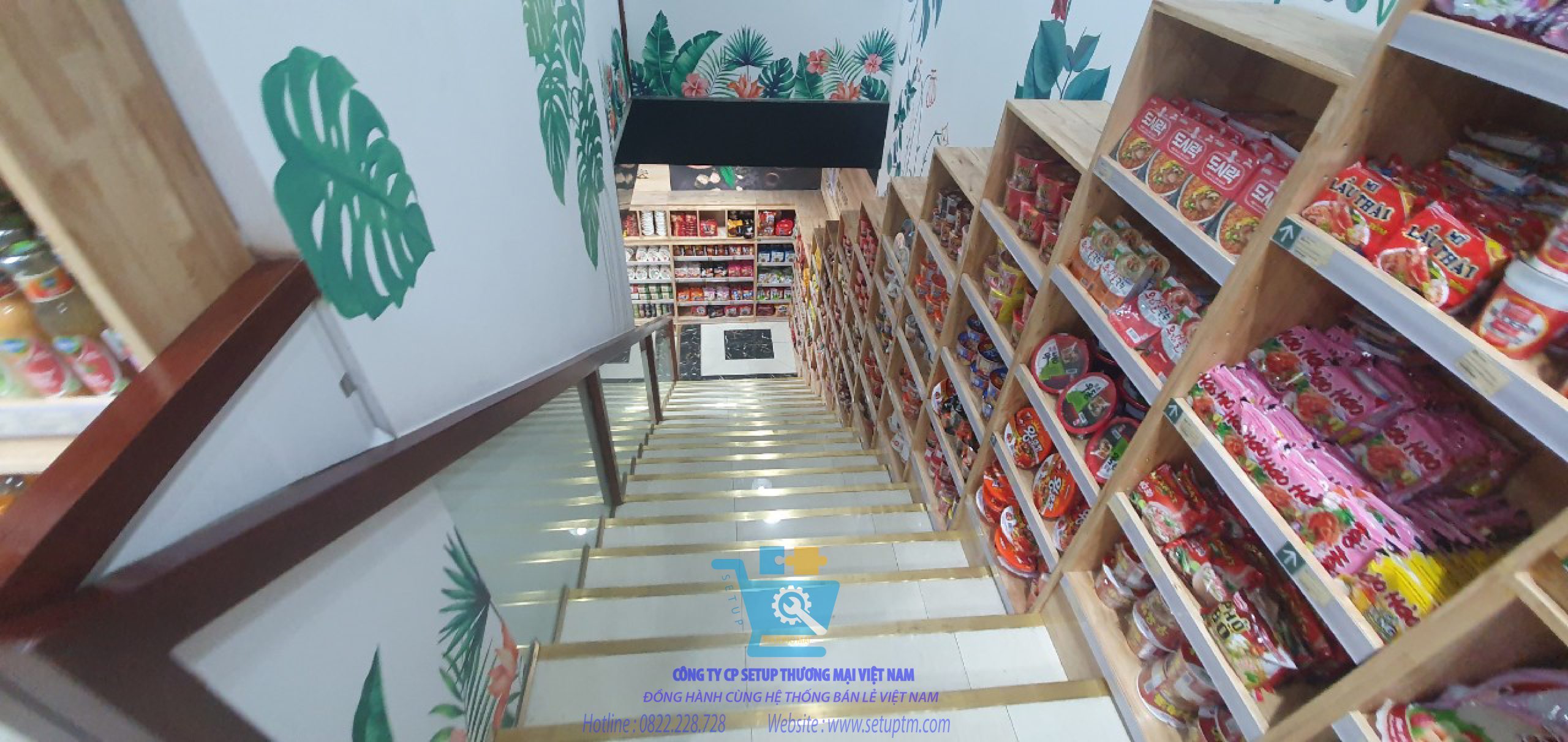 nguyên tắc thiết kế siêu thị mini 2 tầng có lối dẫn đường cho khách hàng 
