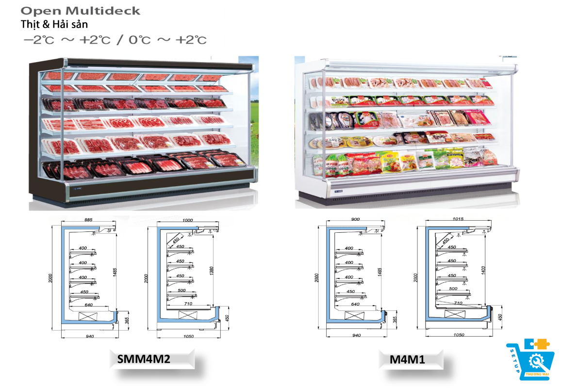 lựa chọn tủ trưng bày siêu thị