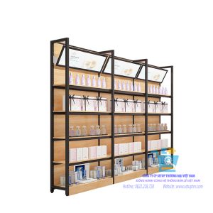 kệ trưng bày bằng gỗ