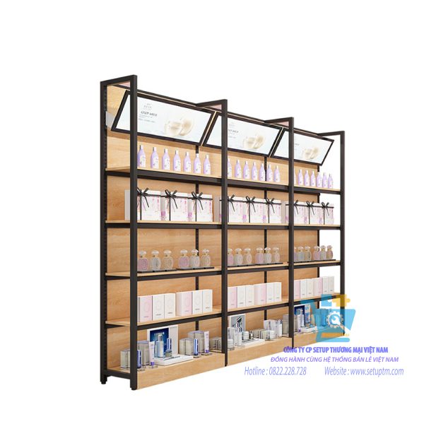 kệ trưng bày bằng gỗ