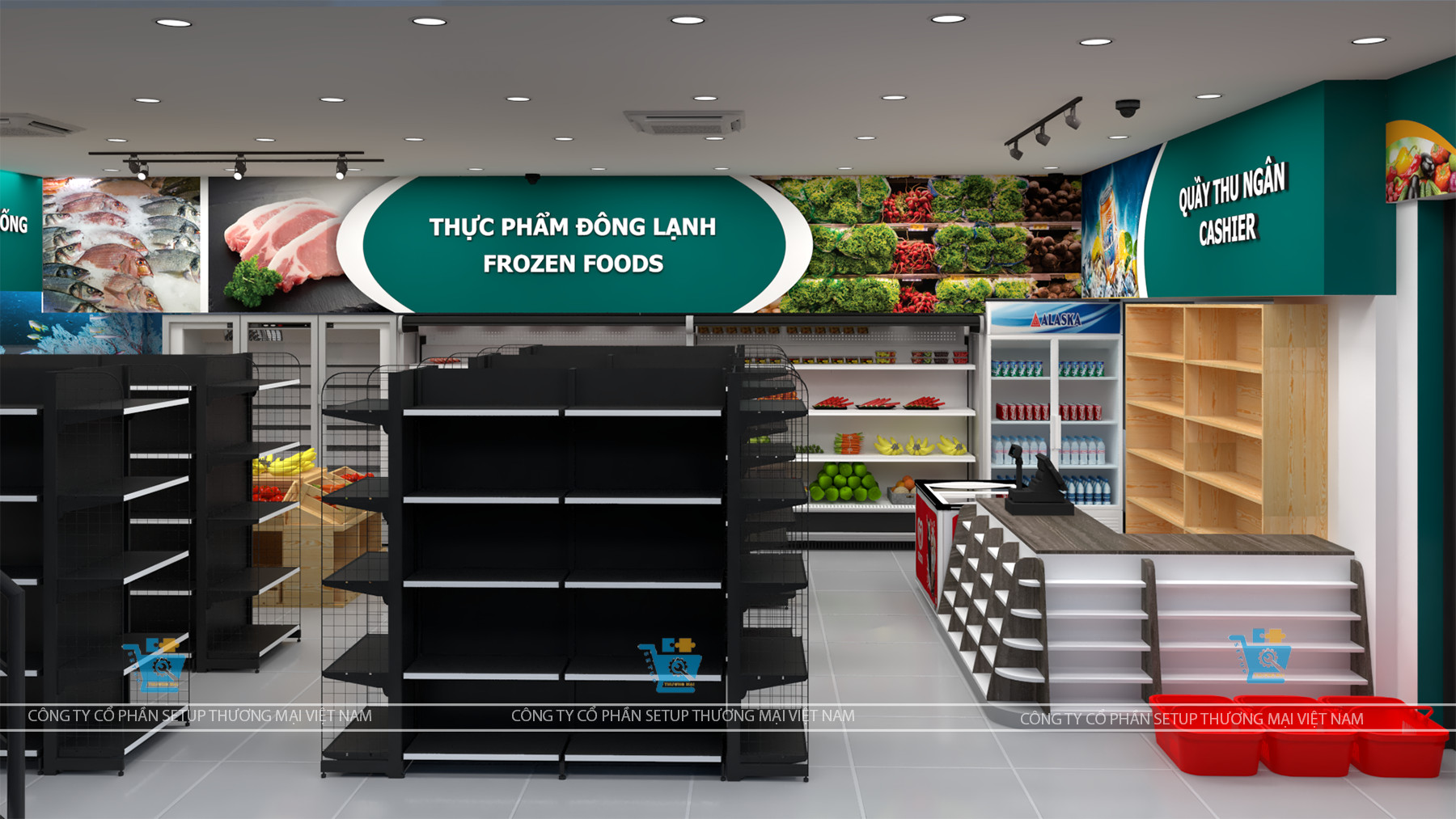 kinh nghiệm mở siêu thị mini ở quê và thiết kế setup siêu thị