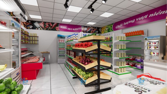 mở siêu thị ưu đãi giá và thiết kế siêu thị mini 60m2